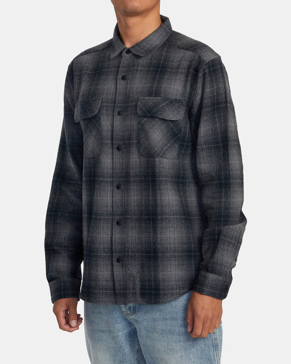 Camisa Rvca Dayshift Flannel Black