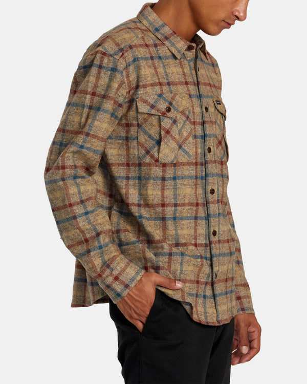 Camisa Rvca Hugues Flannes Bombay Brown