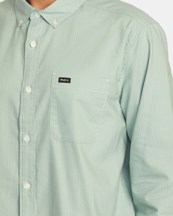 Camisa Rvca That´ll Do Micro Stripe Green Haze