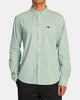 Camisa Rvca That´ll Do Micro Stripe Green Haze