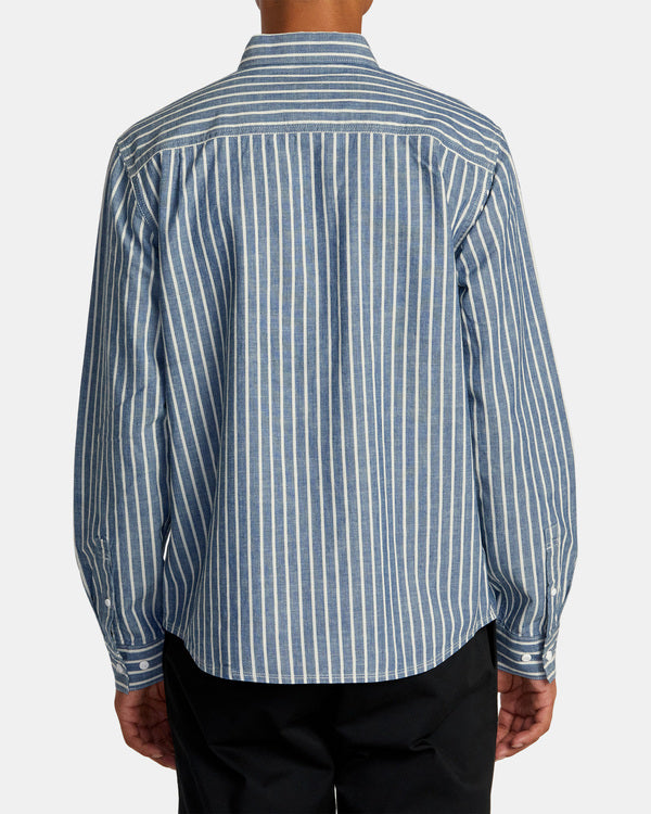 Camisa Rvca Invisible Man Chambray