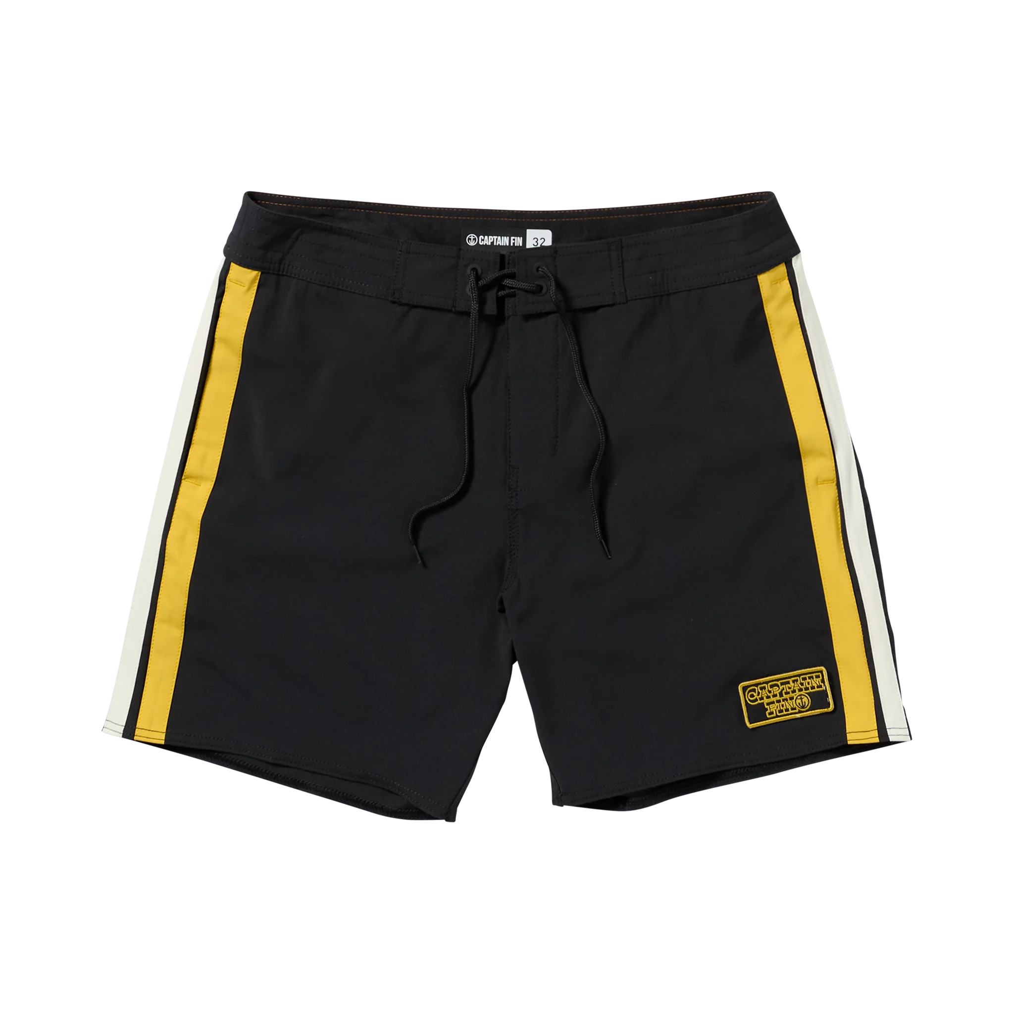 Bañador Captain Fin Race Tracker 17 Black hombre boardshort negro surf 17 pulgadas verano playa