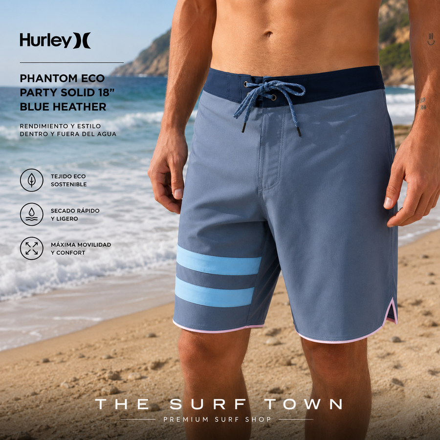 Bañador Hurley Phantom Eco Party Solid 18 Blue Heather en vídeo