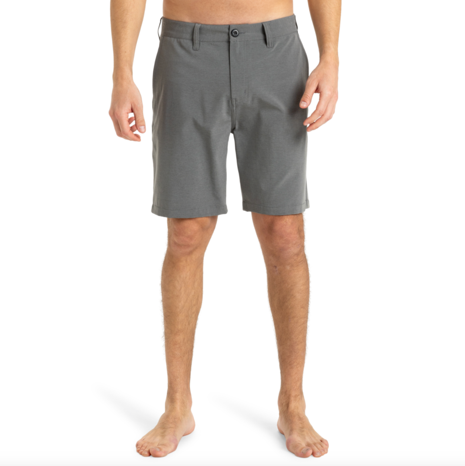 Bañador híbrido QUIKSILVER Union 19 Black Heather para hombre color gris oscuro jaspeado estilo bermuda de secado rápido