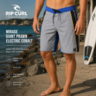 Bañador Rip Curl Mirage Giant Prawn Electric Cobalt para hombre con diseño técnico surf performance