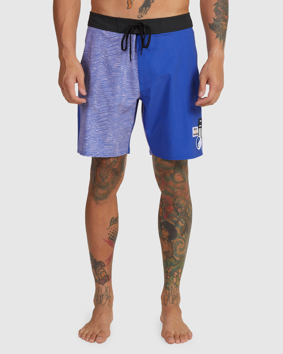 Bañador RVCA Brain Freeze 17 para hombre colección Elliot Routledge con diseño artístico azul estilo surf