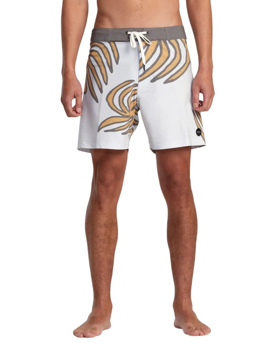 Bañador RVCA VA Cross Up Camel para hombre con diseño surfero y secado rápido