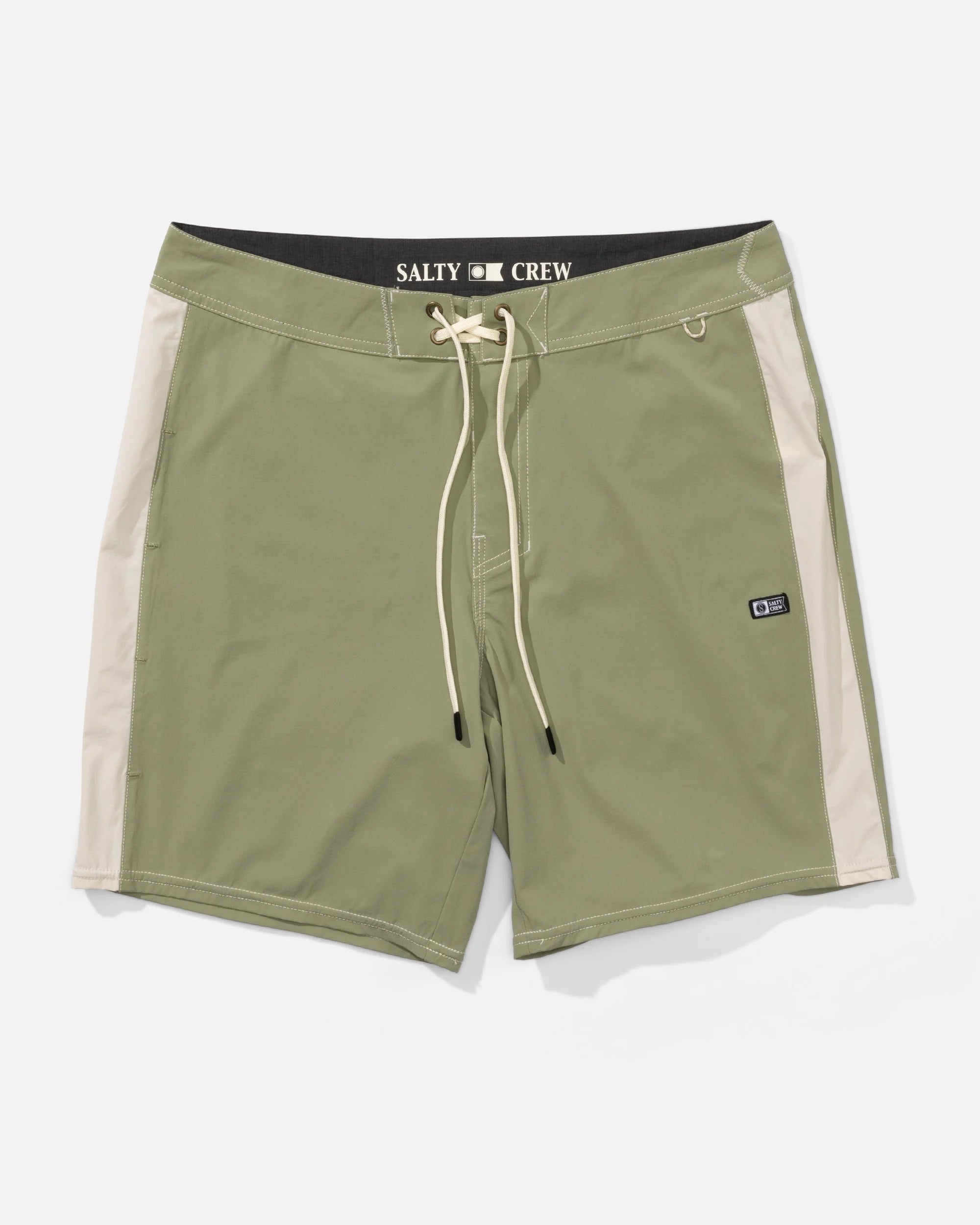 Bañador Salty Crew Channel Boardshort Oil Green hombre verde surf secado rápido