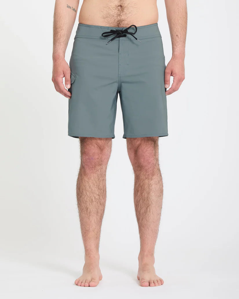 Bañador surf hombre Volcom Lido Solid Mod 18 Tradewinds boardshort Volcom verde verano