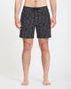 Bañador surf hombre Volcom Melange Trunk 17 Asphalt Black boardshort negro Volcom estampado