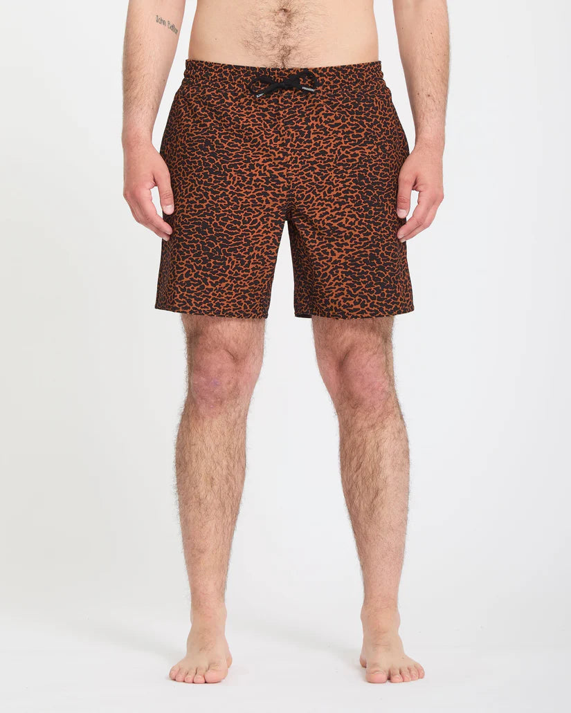 Bañador Volcom Melange Trunk 17 hombre marrón bañador surf Volcom
