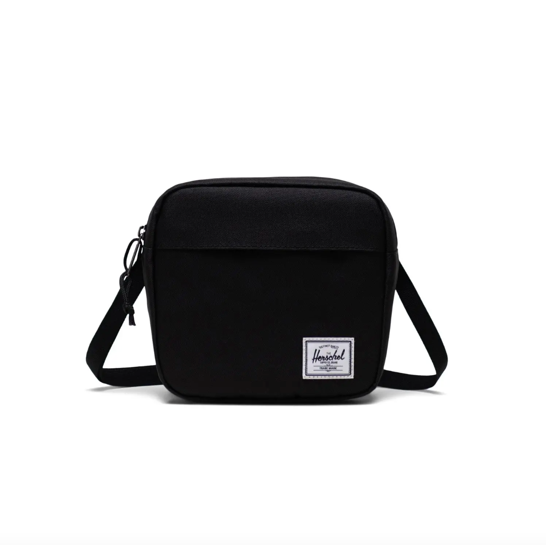 Bandolera Herschel Classic Crossbody negra con compartimento con cremallera y correa ajustable, perfecta para llevar lo esencial con comodidad y estilo urbano minimalista