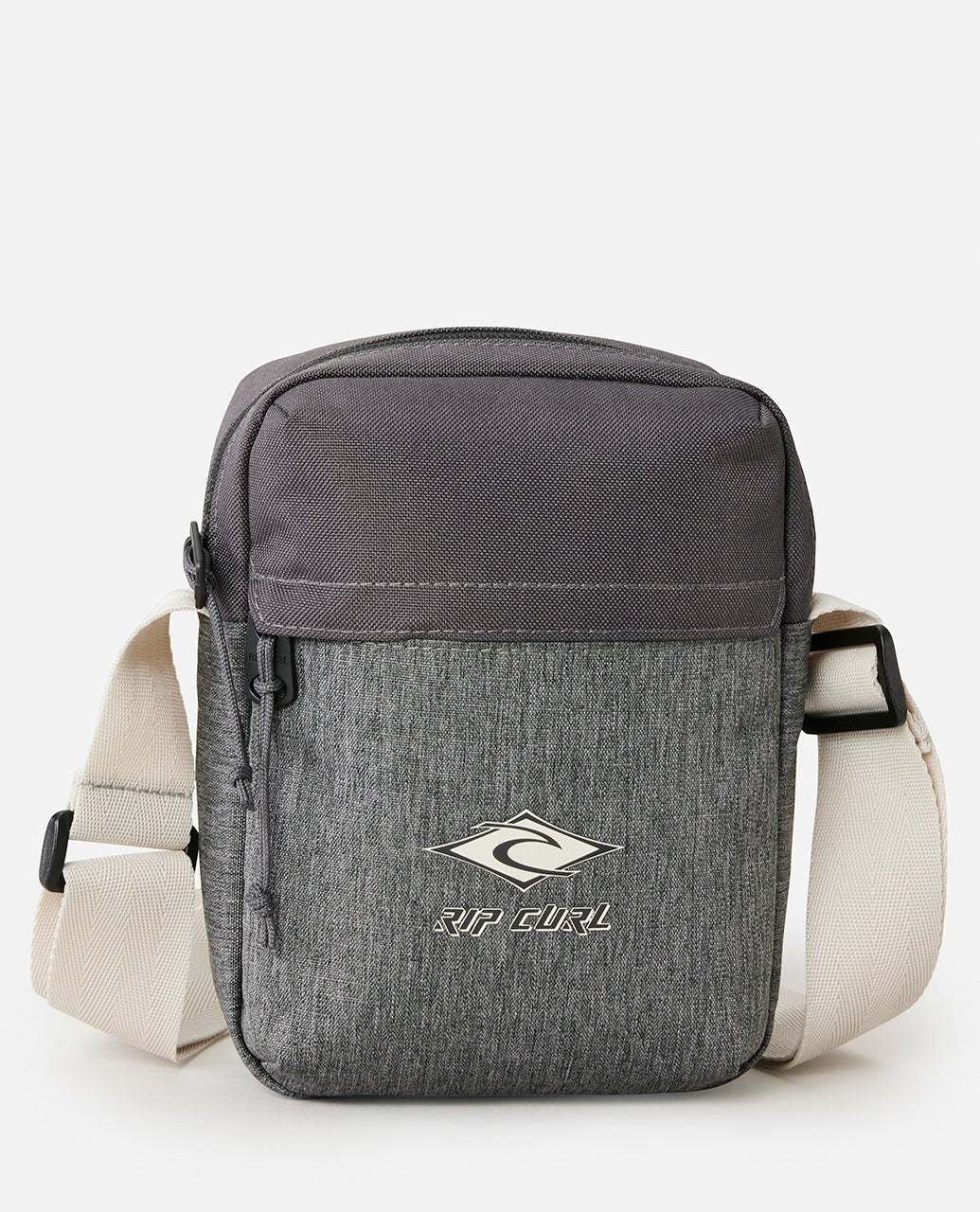 Bandolera RIP CURL No Idea Pouch Grey Heather unisex compacta gris con correa ajustable