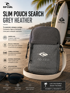 Bandolera Rip Curl Slim Pouch Search Grey Heather gris en escena editorial surf urban travel lifestyle