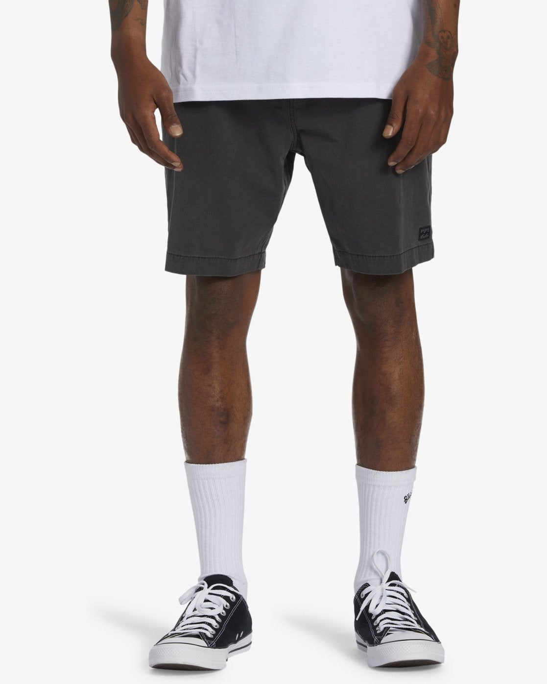 Bermudas BILLABONG Crossfire Wave Washed 18 Black hombre híbridas negras elásticas y de secado rápido