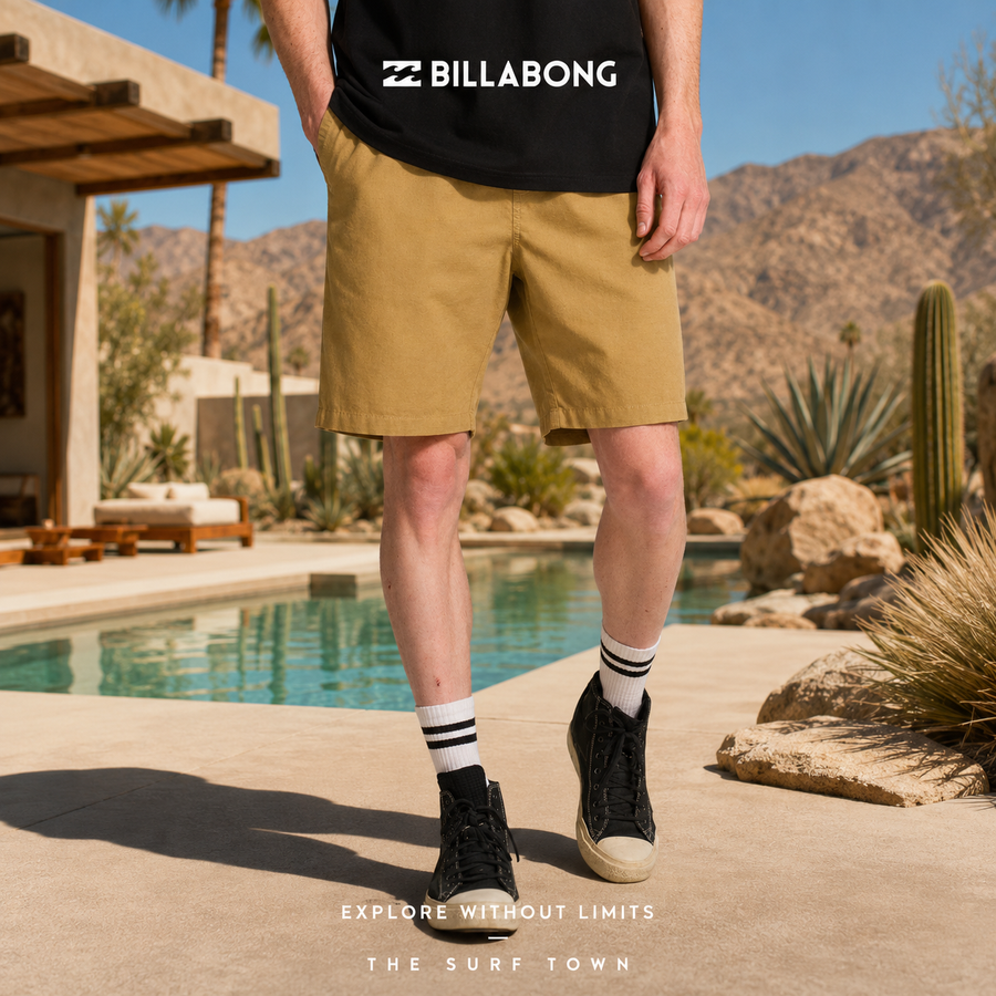 Bermudas Billabong Larry Linen Khaki en vídeo
