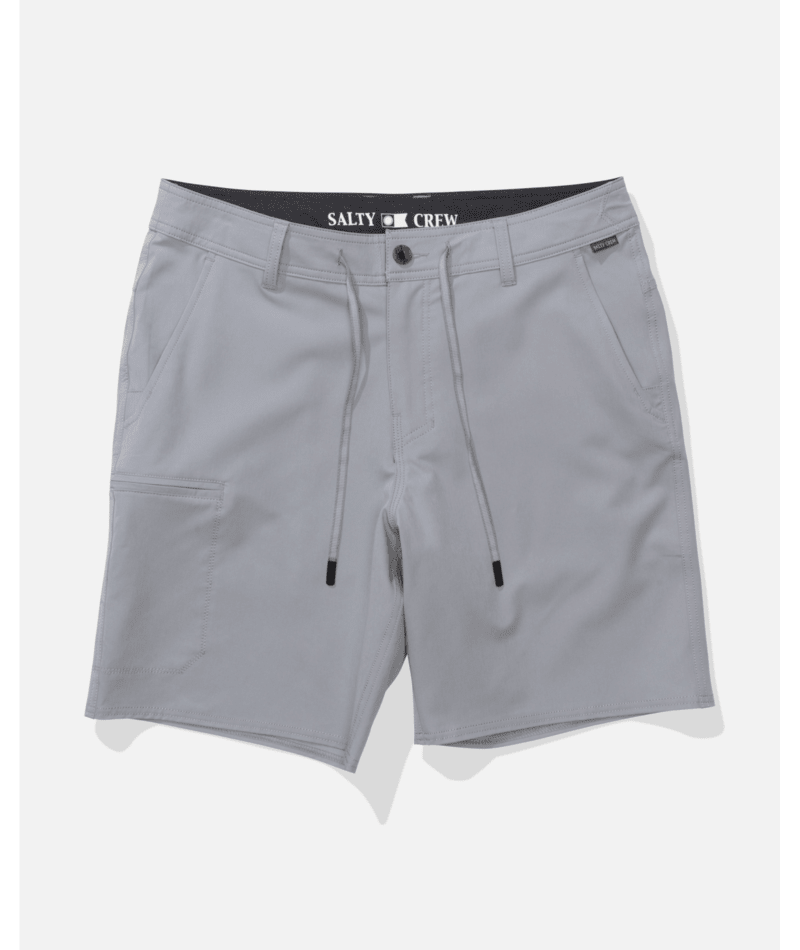 Bermudas Salty Crew Transom Tech Short Quarry para hombre con tejido técnico ligero, secado rápido y estilo surf para verano