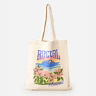 Bolsa RIP CURL Hawaii Bone shopper tela algodón color hueso estampado tropical verano