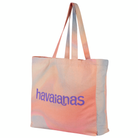 Bolso de playa Havaianas Beach Bag XL multicolor rosado de algodón con logo Havaianas grande