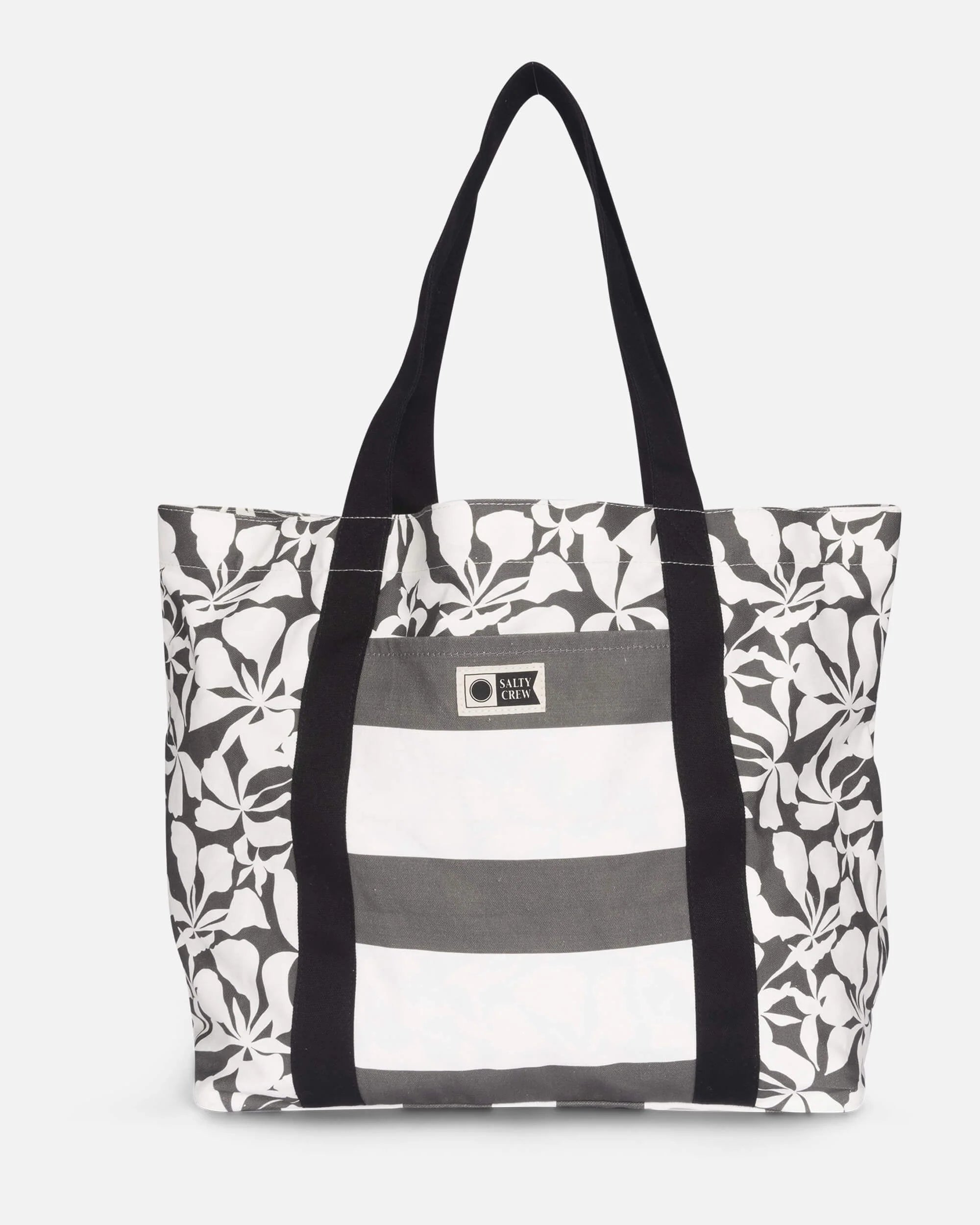 Bolso de playa Salty Crew Ashor Beach Bag Black grande blanco negro verano