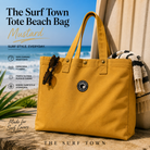 Bolso de Playa The Surf Town Tote Beach Bag Mustard de algodón color mostaza con gran capacidad y diseño exclusivo para playa y verano