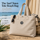 Bolso de Playa The Surf Town Tote Beach Bag Natural de algodón color natural con gran capacidad y diseño exclusivo para playa y verano