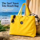 Bolso de Playa The Surf Town Tote Beach Bag Sunflower de algodón amarillo girasol con gran capacidad y diseño exclusivo para playa y verano