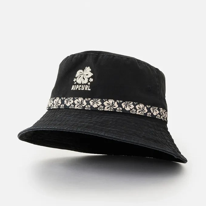 Bucket Rip Curl Brand Bucket Mix Black negro unisex con logo bordado y diseño tipo bucket ideal para verano