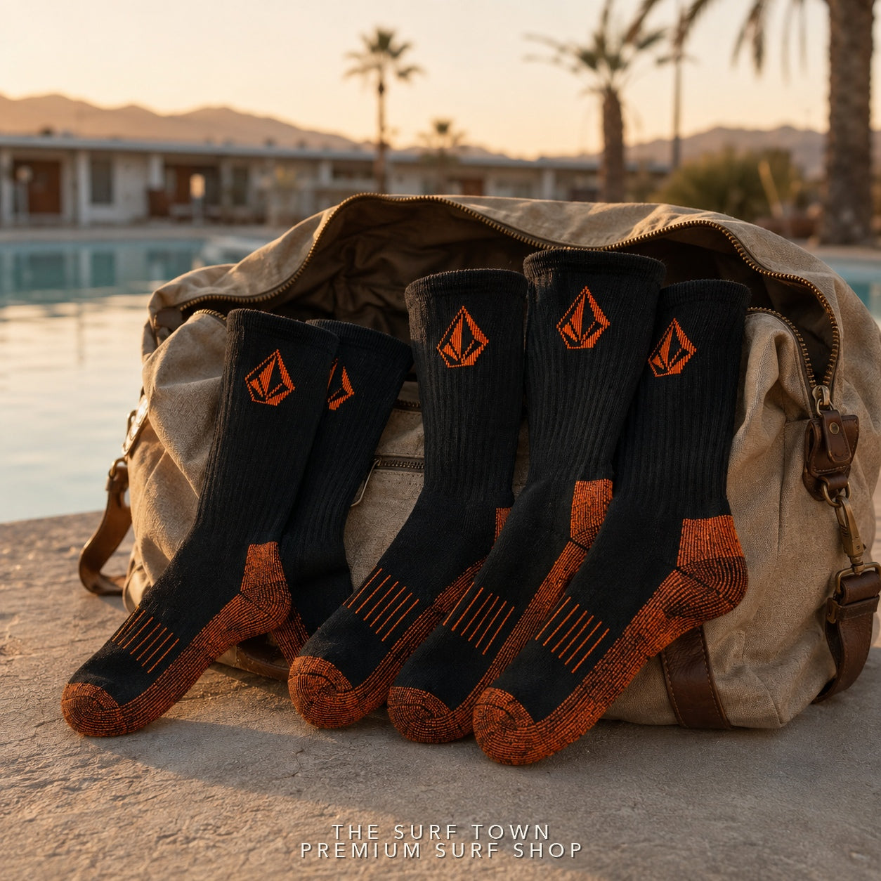 Calcetines Volcom Workwear 3 Pack Black en editorial premium de THE SURF TOWN