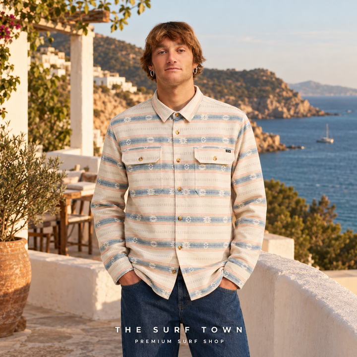 Camisa Billabong Offshore Jacquard Flannel Oatmeal - Beige