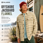 Camisa Billabong Offshore Jacquard Flannel Hunter hombre estilo surf outdoor premium