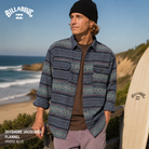 Camisa Billabong Offshore Jacquard Flannel Ombre Blue azul estilo surfwear premium para hombre