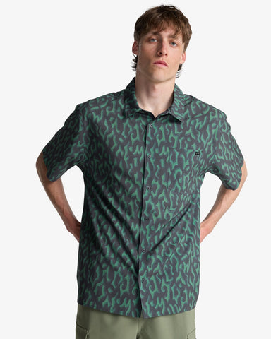 Camisa Volcom Everett Oxford Wrecked Indigo
