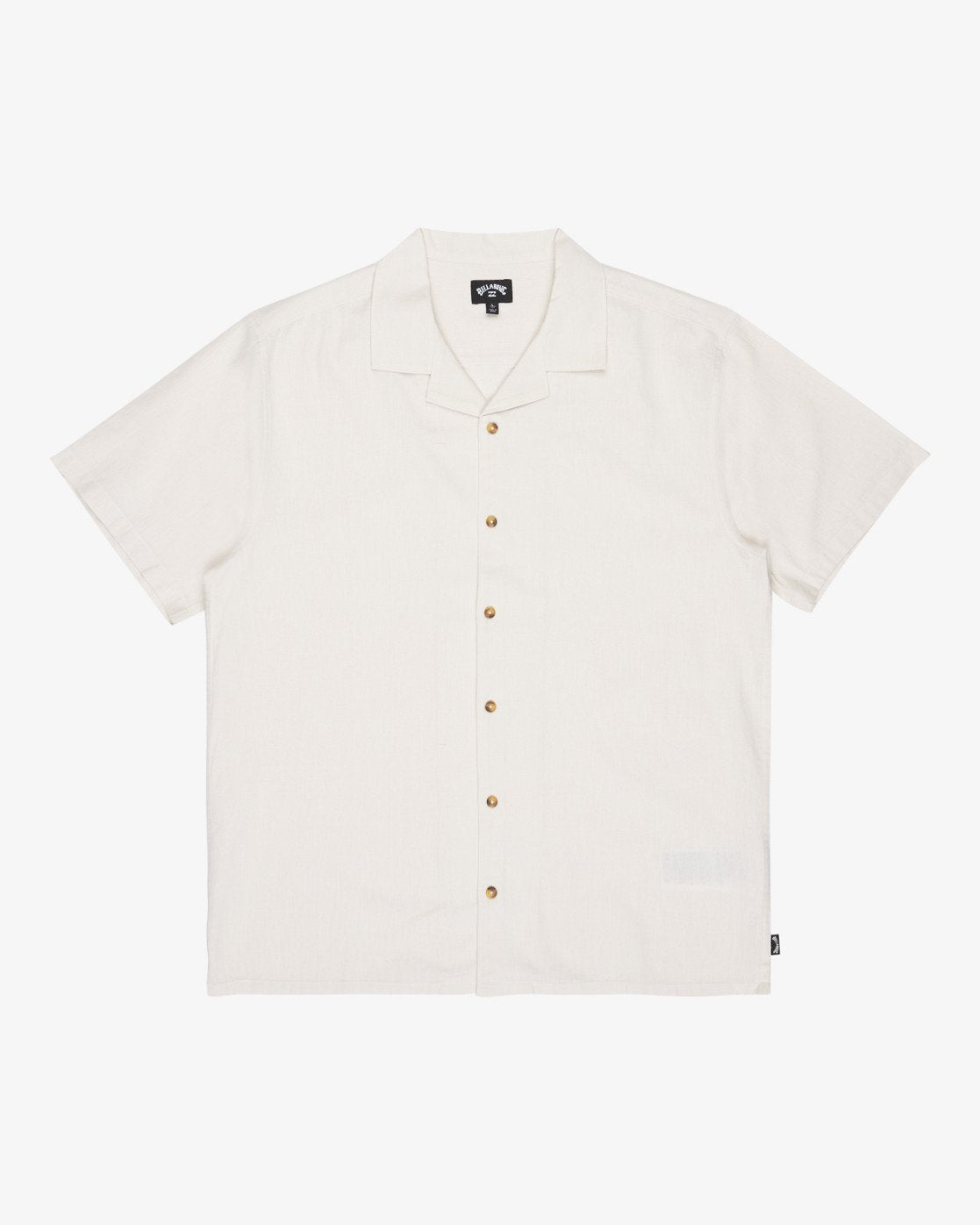 Camisa BILLABONG Vacay Linen Off White para hombre de lino ligera y fresca color blanco roto