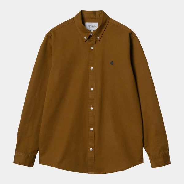 Camisa Carhartt Wip Madison Ls Deep Brown
