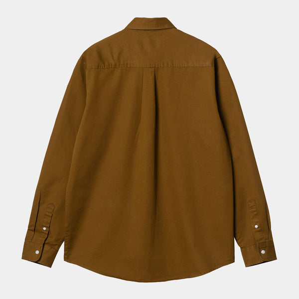 Camisa Carhartt Wip Madison Ls Deep Brown