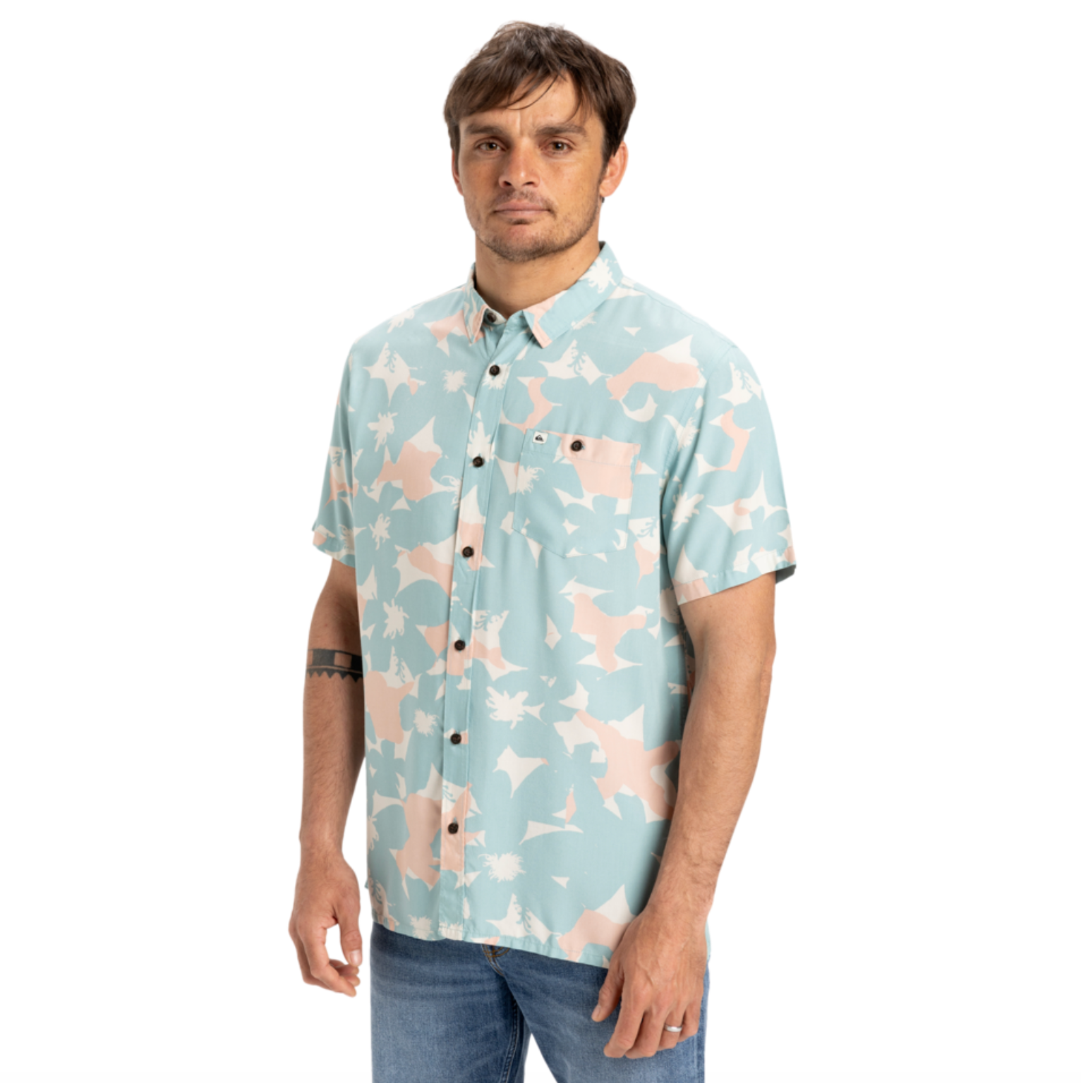 Camisa Quiksilver Safe Paradise Aquifer Handtman