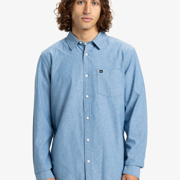 Camisa Quiksilver Yosemite Chambrayls Ashley Blue