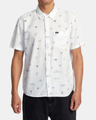 Camisa RVCA College Ruled hombre camisa estampada surf RVCA manga corta.
