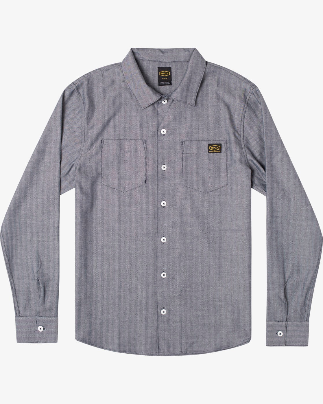 Camisa RVCA Day Shift Moody Blue hombre camisa surf manga larga RVCA.