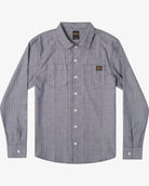 Camisa RVCA Day Shift Moody Blue hombre camisa surf manga larga RVCA.