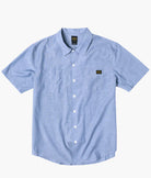 Camisa RVCA Dayshift Blue Chambray hombre camisa surf RVCA manga corta azul.