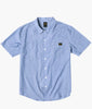 Camisa RVCA Dayshift Blue Chambray hombre camisa surf RVCA manga corta azul.