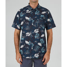 Camisa SALTY CREW Feeding Frenzy Midnight hombre camisa azul marino estampado marino manga corta verano