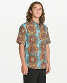 Camisa VOLCOM Star Shields Castlerock hombre estampada geométrica manga corta