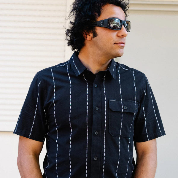 Camisa Volcom Whitworth Gloss Black
