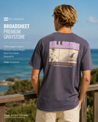 Camiseta Billabong Broadsheet Premium Graystone estilo surf lifestyle premium para hombre