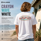 Camiseta Billabong Crayon Wave White hombre estilo surf premium junto al mar