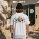 Camiseta Billabong Diamond Vision White para hombre en color blanco con gráfico trasero retro y estilo surfwear auténtico