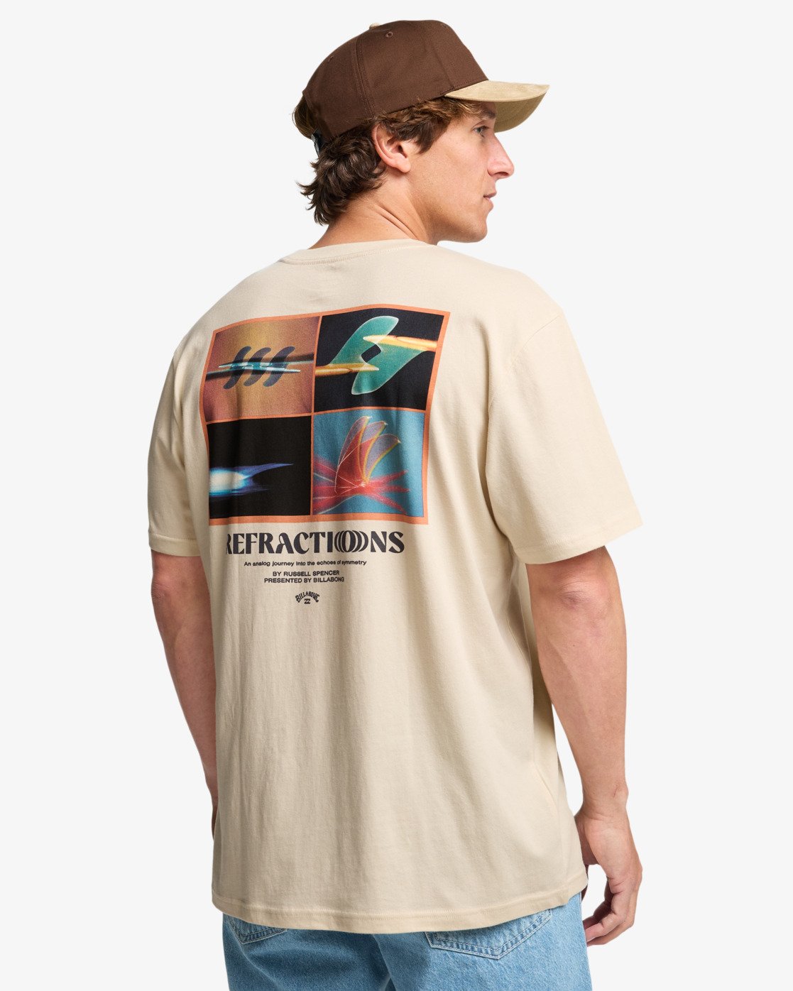 Camiseta Billabong Russel Spencer Refractions Oyster Gray, vista frontal